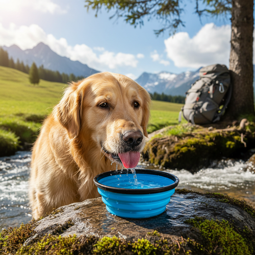 Collapsible Travel Water Bowl